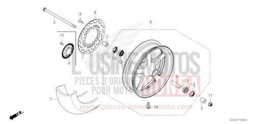 ROUE AVANT MSX125AR de 2024